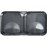 Розетка 2-местная горизонтальная IEK TORS 16А IP55 графит TS-R26-16-55-G-K53